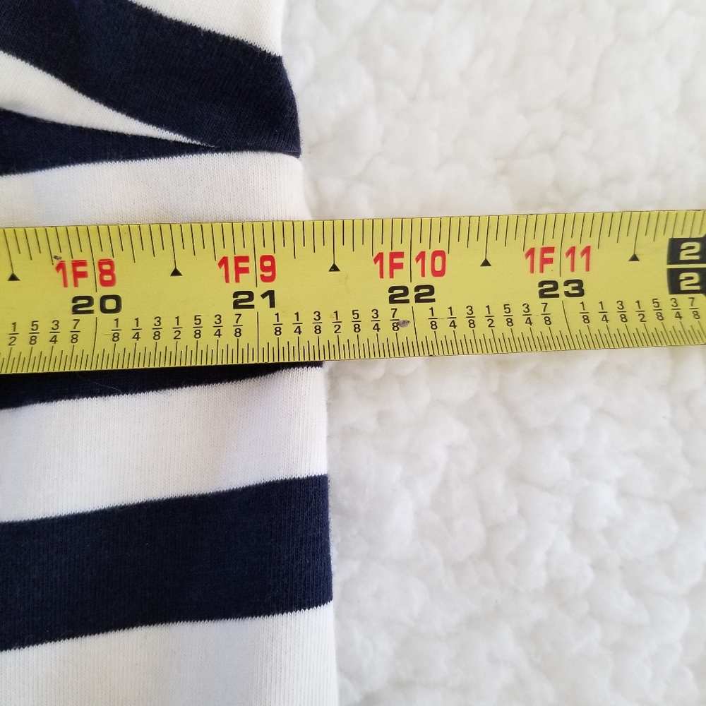 J. CREW Off the Shoulder Striped Cotton Mini Dress Size L - Picture 12 of 14